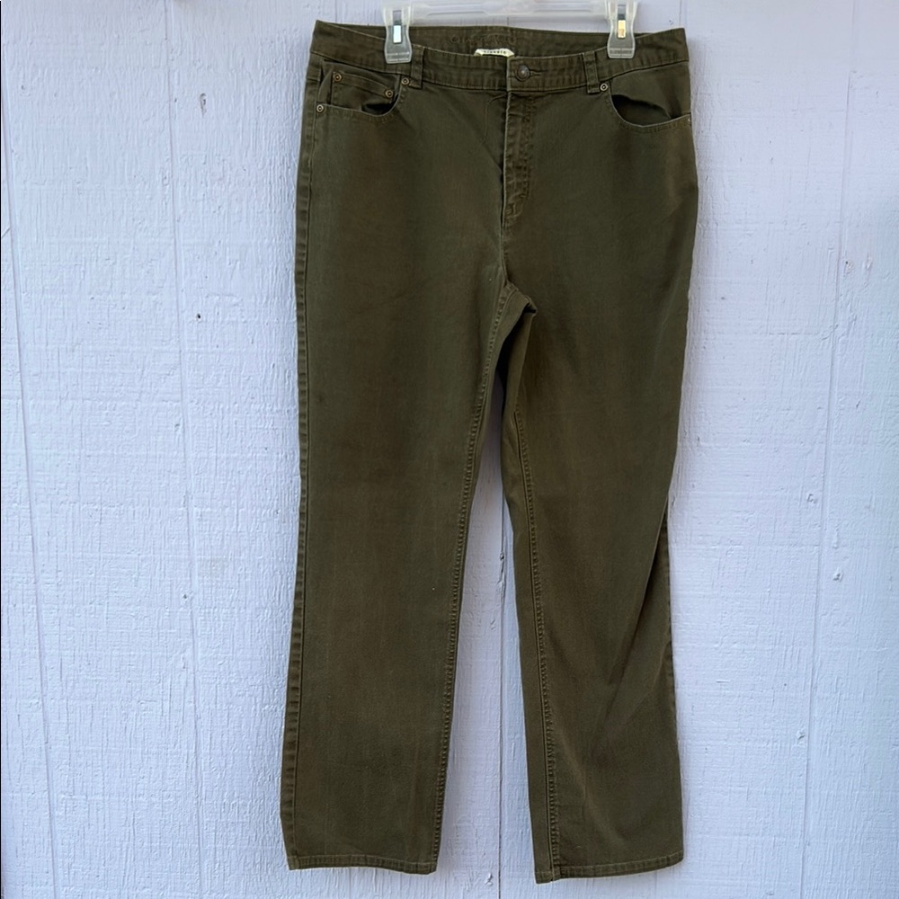 Charter Club Olive Green Straight-Leg Pants